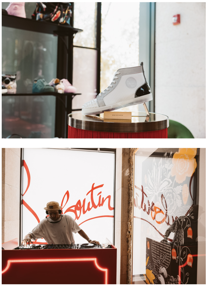 Christian Louboutin at work for the Louis Vuitton Celebrating